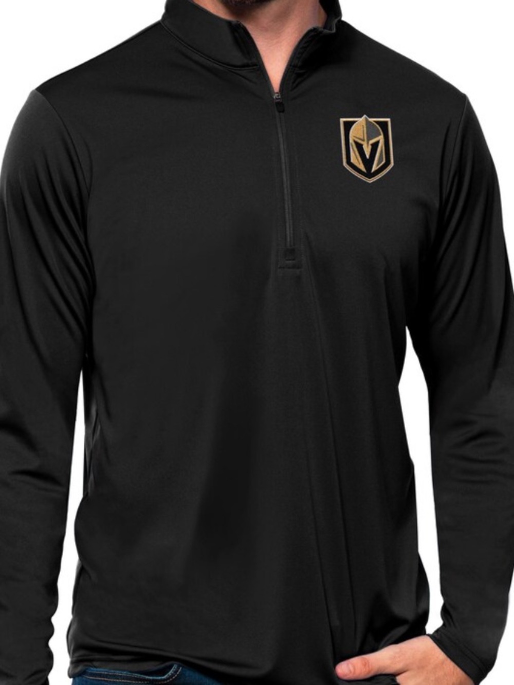 NHL Black quarter zip long sleeve